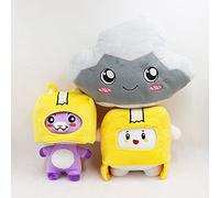 Maomoto Foxy and Boxy and Rocky Plush Toys, Foxy and Boxy Collectible Plush Foxy Plushies Removable Anime Soft Stuffed Doll for Kids and Fans