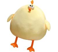 Maomoto Funny Fat Chicken Plush Pillow, 45cm Super Soft Mother Hen Doll, Cute Chicken Neck Pillow, Yellow Plush Stuffed Animal for Boys & Girls Festival Gifts