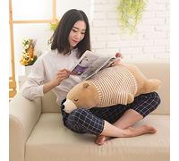 Maomoto Stuffed Bear Plush Toy 60CM Large Brown Sleeping Bear Animal Stuff Soft Plushies Soft Toy Pillow Huggable Throw Pillow Cushion Gifts for Kids (Brown)