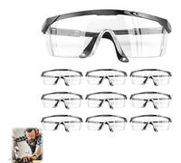 MaoNativey 10 PCS Safety Goggles, Anti Fog Anti Saliva Eye Goggles Full Vision Goggles Safety Goggles For Glasses Wearers Transparent