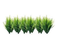 MaoNativey 12pcs Artificial Plants, aux Plants Shrubs Fake Plant Artificial Wheat Grass Plant Artificial Greenery Stems Grass Plants for Outdoors Garden Reeds Plastic Green