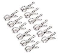 MaoNativey 12PCS Beach Towel Clips, Stainless Steel Pegs Windproof Clips Wind Resistant for Heavy Clothing and Washing, 8.5cm