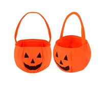 MaoNativey 2-Pack Halloween Pumpkin Treat Bags, Trick or Treat Candy Holders for Parties, Cookies & Chocolate - Festive Halloween Decor
