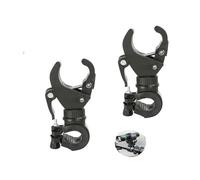 MaoNativey 2 Pack Walking Stick Holders, 360 Degrees Rotating Universal Crutch Holder Walking Stick Bracket Accessories for Wheelchair, Black