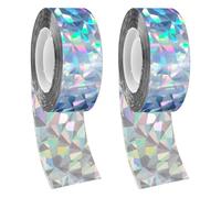 MaoNativey 2 Stück Vogelabwehr Vogelband, 80m x 2.4cm Band Reflexion,Reflektierendes Vogelabwehrband, Reflektierendes Vogelabwehrband Zum Schutz von Haus, Garten und Hof