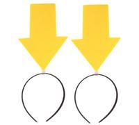 MaoNativey 2PCS Arrow Headbands for Halloween - Funny Arrow Hair Hoop Boppers Party Headpiece - Novelty Photoshoot Props for Carnival, Cosplay & Costume Parties (Yellow)