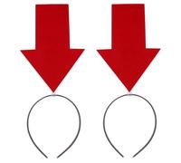 MaoNativey 2PCS Arrow Headbands for Halloween - Funny Arrow Hair Hoop Boppers Party Headpiece - Novelty Photoshoot Props for Carnival, Cosplay & Costume Parties (Red)