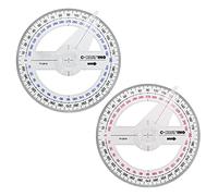 MaoNativey 2Pcs Circle Protractor, 360-Degree Protractor Swing Angle Measuring Tool Finder for Angle Measurement