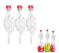 MaoNativey 3 Pieces Fermentation Airlock Set, Plastic Brewing Airlock with Bubbler Valves for Homebrew Beer, Wine, and Cider Making - One-Way Fermentation Locks for Carboy and Bucket Brewing