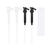 MaoNativey 4 Pieces Syrup Pumps, Reusable Syrup Pump for Flavorings Bottles, Coffee Syrup Dispenser Pumps,Soap Pump Head for Detergents Shampoo Cooking Oils Food Relishes