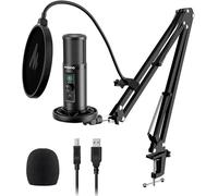 Maono AU-PM422 Monitorable USB Condenser Mic Set w/ Touch Mute Panel &Gain Knob.