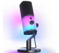 MAONO Dynamic Gaming Microphone: USB/XLR Streaming Mic for PC Podcast Recording, Custom Software, RGB, Mute Button, Gain Knob, 48kHz/24bit Studio Desktop Mic for YouTube Video Creation -PD100X RGB