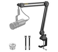MAONO Microphone Boom Arm: Heavy Duty Adjustable Metal Suspension mic stand with Upgraded Desk Clamp and 3/8" to 5/8" Screw Adapter for Podcasting Recording Streaming Gaming - BA37