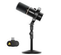 MAONO PD200W Hybrid Wireless Podcast Microphone for PC, Dynamic XLR USB Mic | Desktop Stand Mic with Software, Noise Cancellation, for Vocal Recording, Streaming, Content Creation, Home Studio, Voiceover
