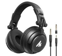 Maono Studio Closed Back Dynamic Headphones 3.5mm & 6.35mm Jack Plug for podcasting, music production, streaming and more
