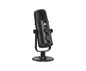 MAONO USB C Desktop Microphone, Cardioid & Omnidirectional Condenser Mic with Mute & Volume control for iPhone 15, Android Samsung Phones, Laptop, PC, Tablets, PS4/5, Gaming, Recording, Vocals