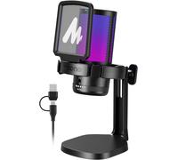 MAONO USB Microphone for PC, RGB Gaming Mic with Mute Button, Noise Cancellatio