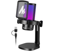 MAONO USB Microphone for PC, RGB Gaming Mic with Mute Button, Noise Cancellation Condenser Microphone with Gain knob for Streaming, Podcast, Recording, Chat, Compatible with PS5/PS4/Mac, DGM20