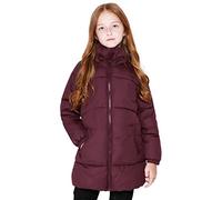 maoo garden Girls Winter Long Puffer Lightweight Coat Thick Padded Soft Fleece Jacket with Hood 817 Wine 13-14Y
