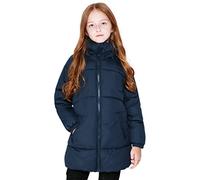 maoo garden Girls Winter Long Puffer Lightweight Coat Thick Padded Soft Fleece Jacket with Hood 817 Navy 7-8Y