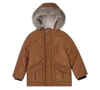 maoo garden Toddler Boys Sherpa Lined Winter Jacket 3-7 Years Little Kids Puffer Fur Hood Water-Resistant Coat Brown 7Y