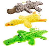 MAOOOOB No Stuffing Dog Squeak Toys-3 Pack Chew Toys for Small Medium Large Breed- Durable Puppy Teething Interactive to Keep Them Busy- Best Birthday Gift