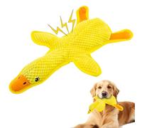 MAOOOOB No Stuffing Dog Squeak Toys- Chew Toys for Small Medium Large Breed- Durable Puppy Teething Interactive to Keep Them Busy- Best Birthday Gift(Yellow Duck)