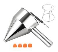 MAOPINER Stainless Steel Batter Dispenser, 1200ML, 4 Silicone Nozzles