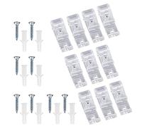 MAOQYE 10 Child Safety P-Clips Set, Blind Safety Clips for Cord, Clear Roller Blind Clips for Vertical and Roman Roller Curtain Ball Chain Cord Control with 20 Screws and 20 Plastic Pillars