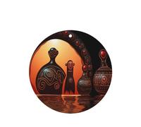 Maori Art Terracotta 4 Pcs Car Air Freshener Cards, Hanging Disposable Card Fresheners for Vehicles, Lavender Scented