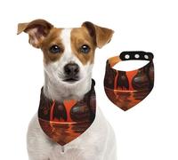 Maori Art Terracotta Dog Bandana for Small Medium Large Dogs, Cat Dogs Kerchief Triangle Bibs Scarf for Girl Or Boy