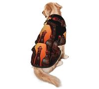Maori Art Terracotta Dog Hoodie â€“ Soft & Breathable Polyester Pet Clothes for Medium, and Large Dogs