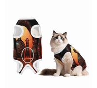 Maori Art Terracotta Recovery Suit for Dogs Cats After Surgery, Soft Cotton Post-Surgery Suit for Male and Female Pet