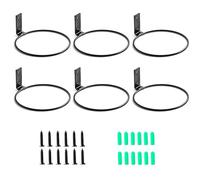 Maosen Plant Holder Ring 6 Inch Wall Mounted, 6 Pack Flower Pot Hangers Metal Plant Stand Hanging Bracket Basket Hooks