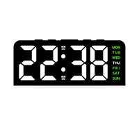 Maoskax Cool Style LED Alarm Clocks Digital Bedside Clock with Atmosphere Light Time Week Display Dual Alarm Adjustable Brightness for Bedroom Home Kitchen Office Table Desk