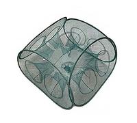 MAOTN Automatic Collapsible Fishing Cage Trap,Shrimp Crab Fish Drop Net Mesh Trap Square Cage,Hand Cast Net Eel Loach Keep Net,9 holes,Size