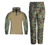 MAOTN Children'S Long Sleeved Tactical Uniform+Training Pant Set,Boys/Girls Airsoft Paintball Game Shirt,Style1,150cm