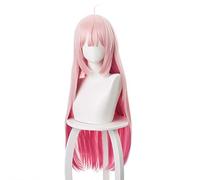 Maou-sama Retry! Luna Elegant Cosplay Wigs for Women 80cm Long Heat Resistant Synthetic Hair Pink Gradient Red Anime Cos Wig Luna Elegant