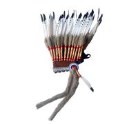Maouira Feather Headdress Delicate Ethnic American Indian Headwear African Tribe Chief Stage Halloween Party Hairband Indian Headdress