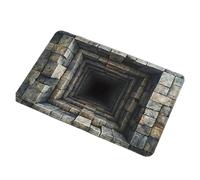 Maouira Modern 3D Optical Illusion Print Floor Rug Antislip Indoor Entrance Floor Mat Carpet for Home Office Bathroom Decors Entry Rug