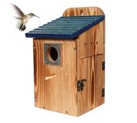 Maouira Pine Wood Nesting Box Bird House Nesting Box Small Birds Bluetit Robin Sparrow 14x13.5x26.5cm