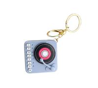 Maouira Portable Turntables Player Keychain Music Box Pendants for Collectors Retro Enthusiasts Vibrantly Color Durability Build Portable Music
