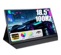 Maovz - Portable Monitor 1080P FHD 100Hz IPS Display, 125% sRGB HDMI USB-C External Monitor for Laptop, Second Travel Display with Stand Case (18.5")