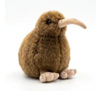MAOWO Planet Kiwi Bird Plush Keychain with Built-in Squeaker, Soft Faux Fur Bag Pendant Accessory, 15 cm / 6.0 in