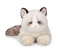 MAOWO Planet Lifelike Ragdoll Cat Plush, Realistic Resting Kitten Soft Toy with Airbrushed Details, 48 cm / 18.9 in, Comforting Companion Display Piece for Animal Lovers