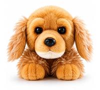 MAOWO Planet Realistic Cocker Spaniel Plush, Lifelike Golden Brown Lying Dog Stuffed Animal with Floppy Ears, 35 cm / 13.7 in, Comforting Pet Companion Gift