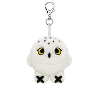MAOWO Planet Snowy Owl Plush Keychain 7 cm / 2.76 in, Shake-Activated Chirping Bag Charm with Glow-in-the-Dark Eyes, Backpack Pendant and Luggage Accessory Gift
