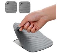 MAOYONG Shower Drain Cover Tub Stopper - Square Silicone Floor Drain Cover for Bathroom, Bathtub Stopper Drain Plug Cover, Kitchen Sink Drain Stopper 5.9 Inch Grey 2PCS