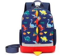 MAOYUAN BEAR Dinosaur Kids Backpack, Suitable for toddlers, Leash Nursery Backpack, Boys Backpack, (dark blue)