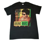 MAOZEEN Bruno Mars XXIVK Magic World Touren T Shirt Size Small Double Sided Black